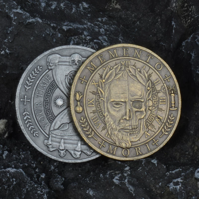 Retro creative coins, gadget, hourglass