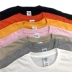 [Hai mảnh] Cao cấp thoải mái 5,3oz100% cotton trơn Áo thun tay ngắn màu đơn sắc Áo phông ngắn