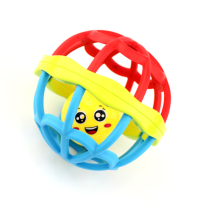 Can bite tooth gum rattle baby soft glue fitness ball Jingle Ball buckle hole educational toy baby dig hole hand grab ball