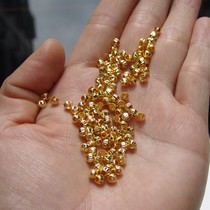 999 gold transfer beads 4mm handmade DIY gold beads pure gold car flower beads 24k gold road Road accessories partition beads