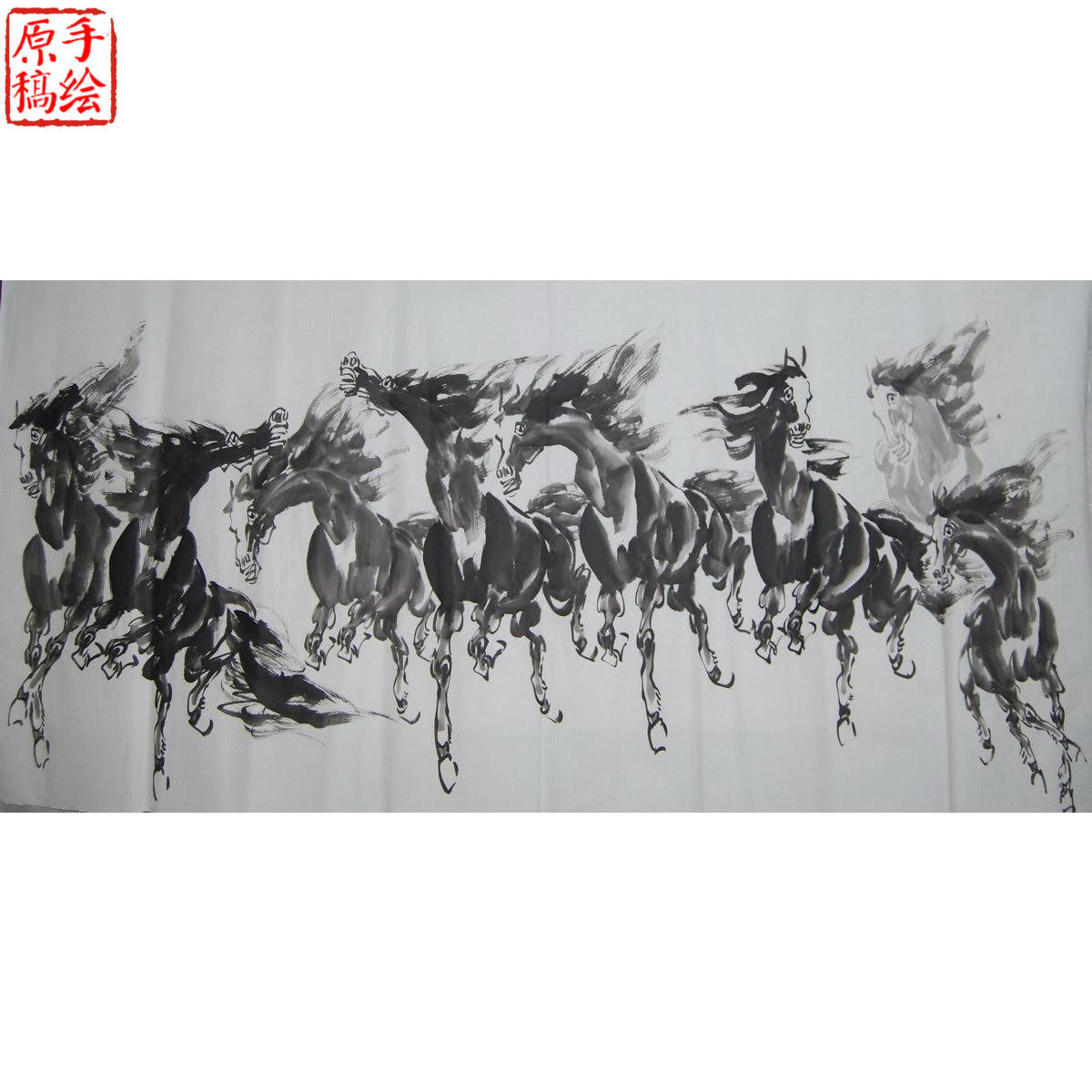 Promotion Four-size Eight Jun Tuma to Success Living Room Office Decorative Country Painting of the Beast Water Ink Mar 6