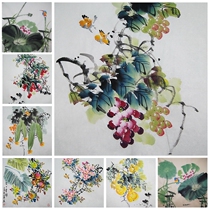Daya Hall Gallery special price pure hand-painted Chinese painting flowers and birds three feet bucket calligraphy painting restaurant decoration painting Chinese painting no style