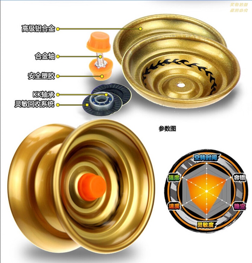 Dây kéo hợp kim Yo-Yo Yo-Yo bay youyou bóng sạp kéo dây đồ chơi trẻ em quà tặng bán buôn bé yoyo