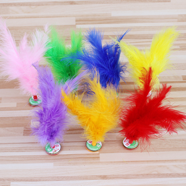Feather Dumplings Children Fitness Kicking Croquet Cạnh tranh mẫu giáo Wei Shangdi Mã đẩy quà tặng Bán buôn Bán buôn - Các môn thể thao cầu lông / Diabolo / dân gian đá cầu lông gà