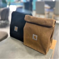 Carhartt WIP trendy canvas clutch bag, youth casual magnetic buckle handbag, soft and lightweight canvas lunch bag, European and American style personalized clutch bag, foldable canvas take-out bag