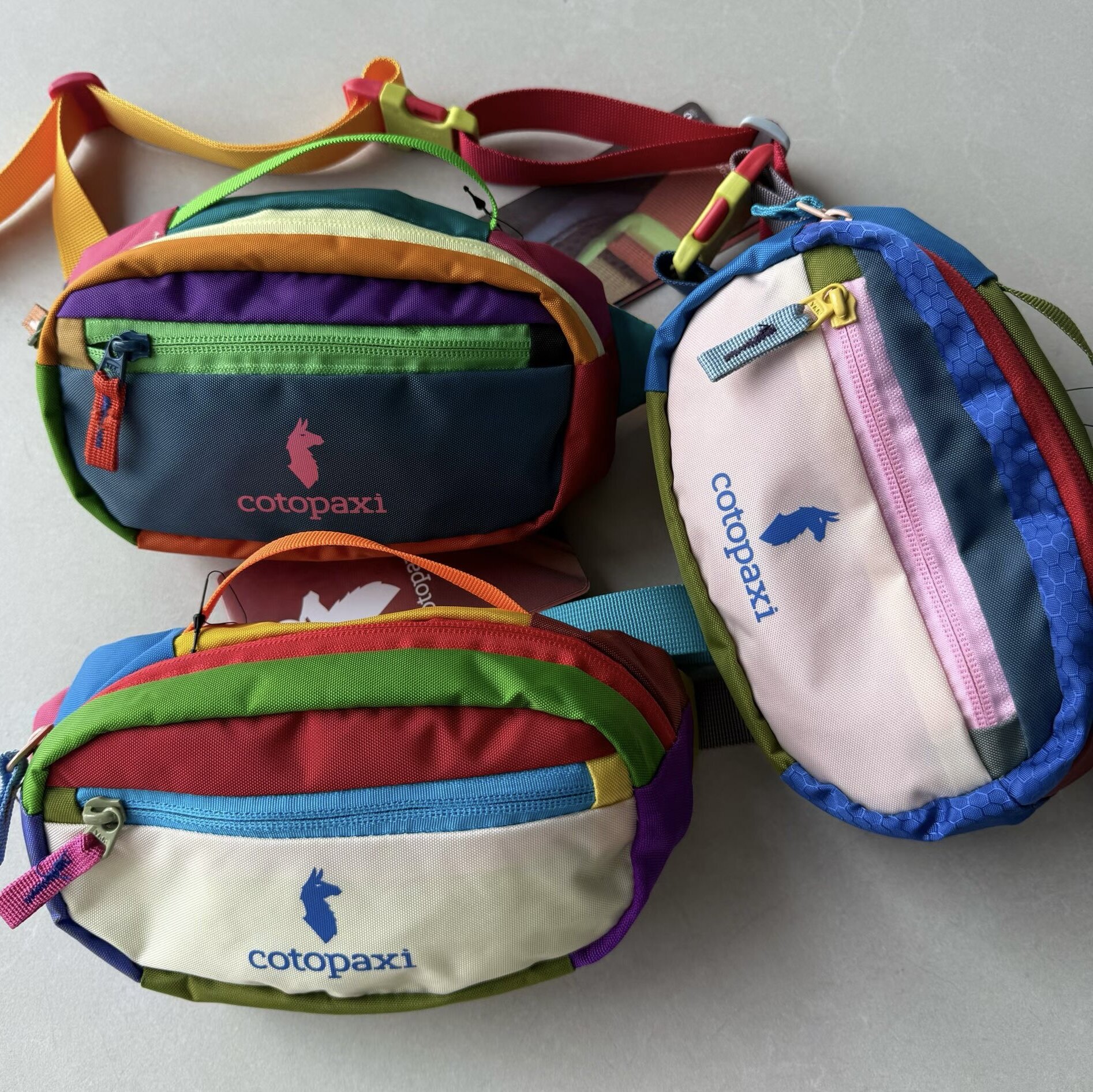 Alpaca trendy brand dopamine color matching chest bag and waist bag