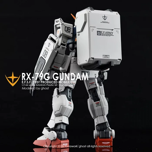 Наклейка с пламенной водой GHOST HG Gunpla 08MS Team Land Combat Type флуоресцентная наклейка с водой Готовый запас