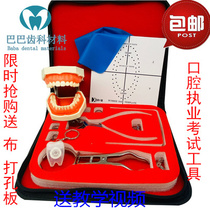 Dental rubber camphor tooth model oral rubber dam tool set rubber stamp puncher