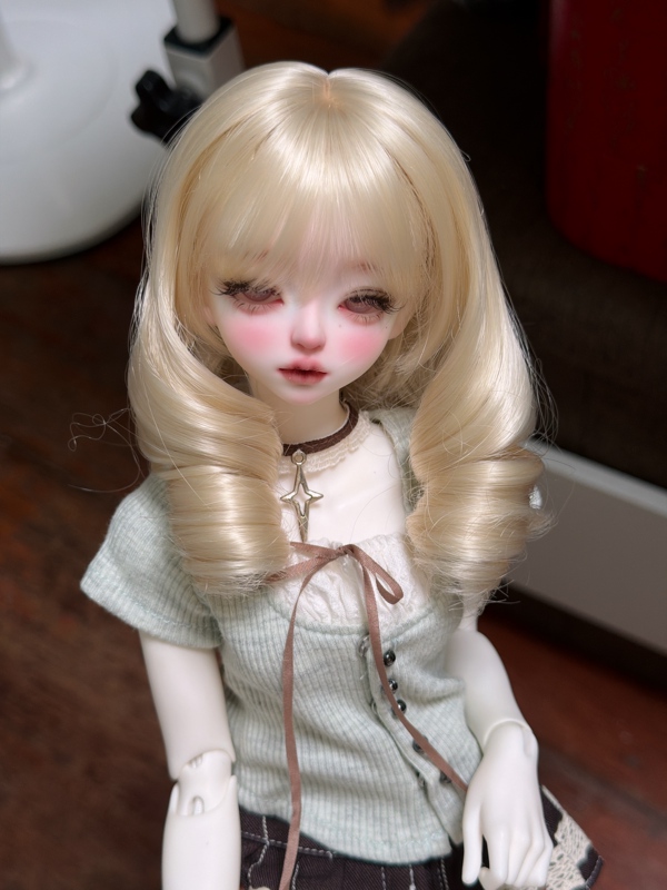 September Batch: 4/4 Scale, Unfinished, Princess Curls, 3/4 Scale, Volks Bjd, Curly Hair, Wig September Batch: 4/4 Scale, Unfinished, Princess Curls, 3/4 Scale, Volks Bjd, Curly Hair, Wig