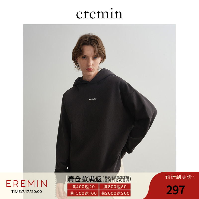 [Clearance Item] Letter Hoodie/High Weight Unisex Oversized Printed Hooded Sweatshirt