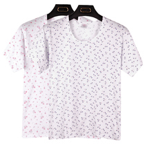 Middle-aged and elderly short-sleeved women's cotton sweat cloth for the elderly short-sleeved loose mother's undershirt and large vest cotton half sleeve
