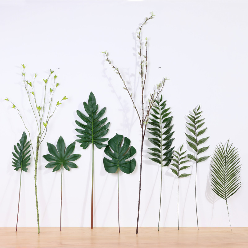 ins Simulation green plant turtle back leaf simulation flower single sunflower leaf wind shadow leaf silver willow fruit fake dead trunk decorative ornaments