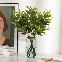 Fai leaf simulation plant fake green leaf feel branches European modern living room Long Branch floor flower arrangement decoration ornaments