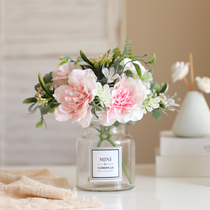 Korean Camellia hydrangea small bouquet simulation flower plastic fake flower silk flower flower flower art coffee table table ornaments