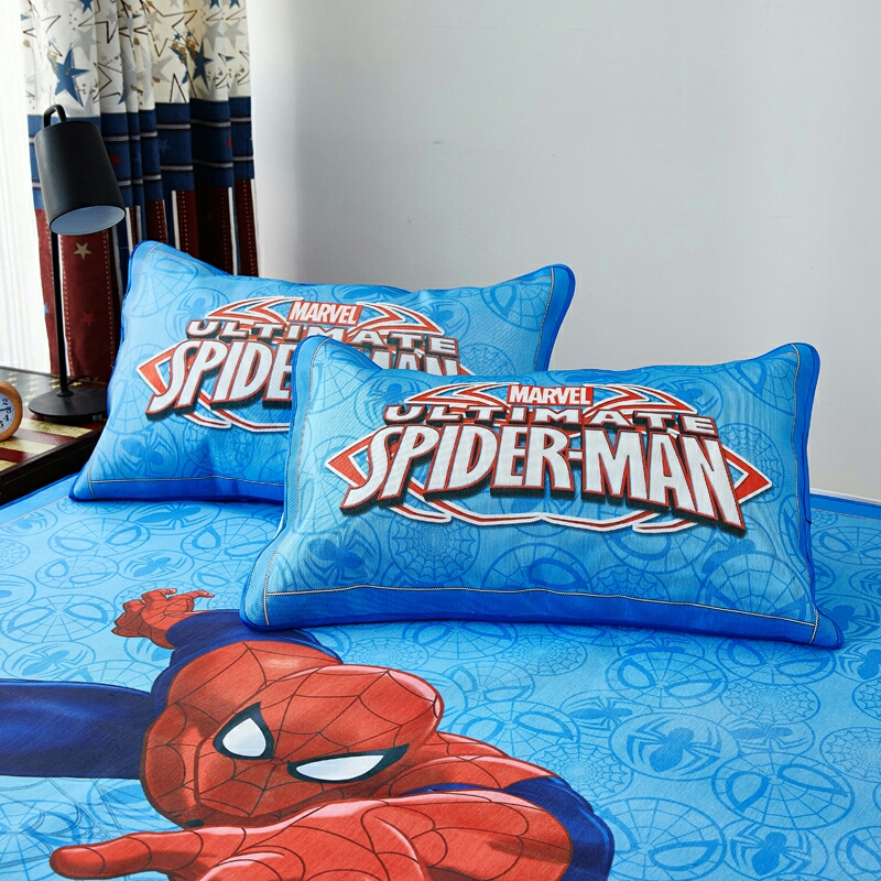 trẻ em mùa hè của cậu bé cartoon lụa băng mat mat sinh viên ký túc xá Spider-Man của Marvel siêu ba mảnh ghế điều hòa nhiệt độ - Thảm mùa hè dem nuoc