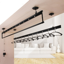 Three-pole lifting drying rack balcony hand-cranked clothes Bar double-pole drying quilt