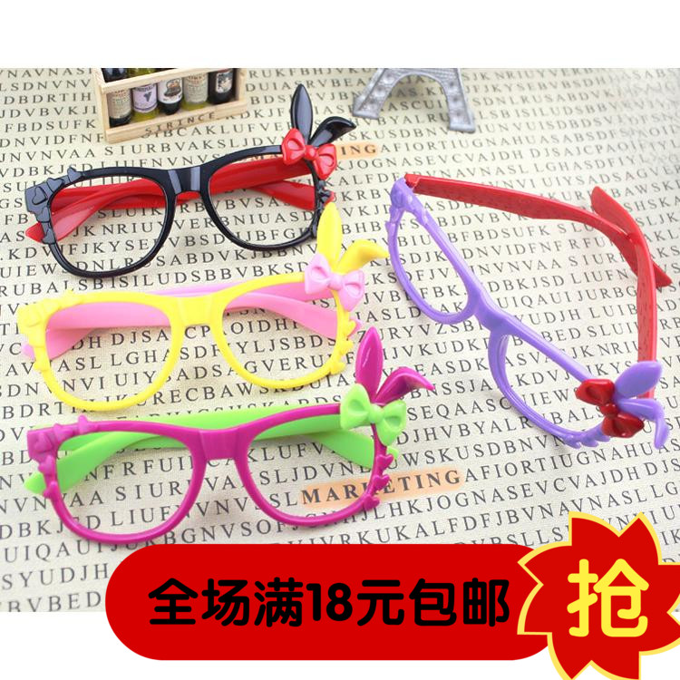 Bunny bow, cherry decoration, children's glasses frame, children's photo shoot, cute all-match sunglasses gift