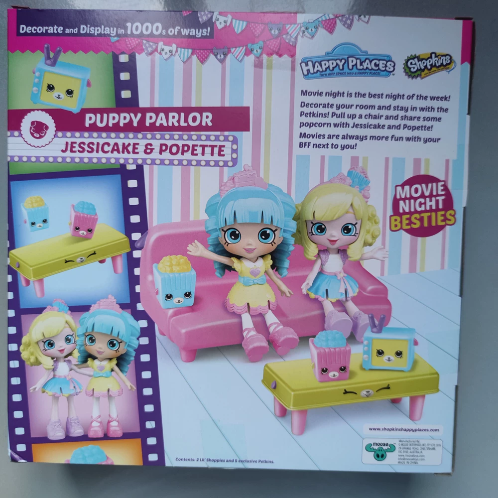 Shopkins Shopping Elf Happy living room table and chair furniture scene double doll ornaments gift