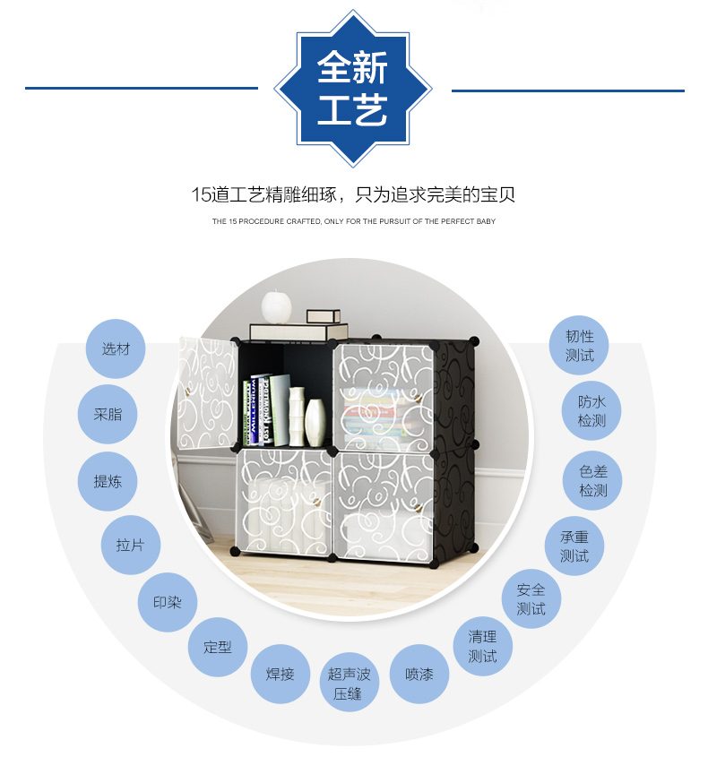 Đơn giản tủ quần áo tủ quần áo nhựa tủ lưu trữ phòng ngủ khung thép lắp ráp hiện đại nhỏ gọn ký túc xá ngân sách kết hợp đơn - Buồng tủ đầu giường gỗ