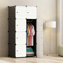 Simple wardrobe Fabric cloth wardrobe Steel frame Single wardrobe assembly double storage cabinet Simple modern economical