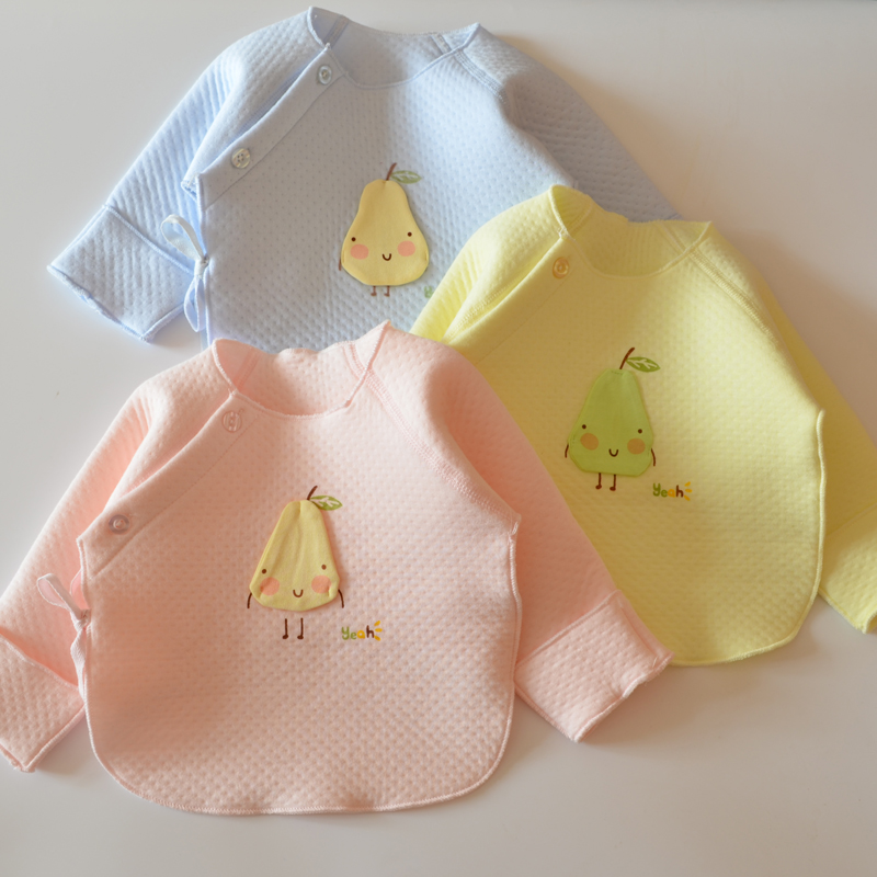 Clear Cabin 2 Pieces Loaded Newborn Baby Pure Cotton Half Back Clothes Baby Thickening Monk Coat Cotton Spring Autumn Summer Blouse