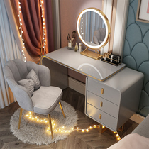 Light luxury Italian net red ins leather Modern simple bedroom dresser storage cabinet Integrated makeup table Nordic high-end