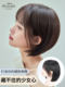 Full Head Wig for Women, Real Human Hair, Double Needle Lace, Seamless, Natural Bob Short Hair, Real Hair Wig Set
