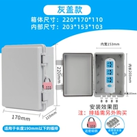 220*170*110 мм серая крышка [Замок прохода]