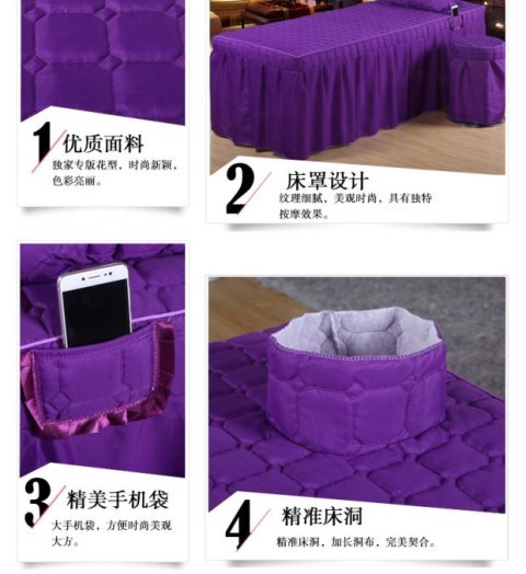 Vàng Beauty khăn trải giường denim bông Plush thẩm mỹ viện châu Âu rộng khăn trải giường massage chung 80 - Trang bị tấm ra giường spa