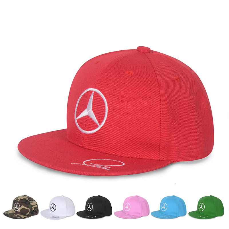 Men's cap baseball cap all-match Mercedes-Benz f1 racing hat street flat brim hip-hop cap casual outdoor sunshade sunscreen hat