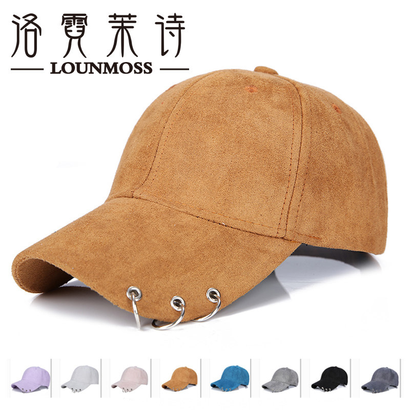 Candy-colored duck-loop iron-ring baseball hat autumn-winter duckhat couple hat men and women outdoor leisure shade cap