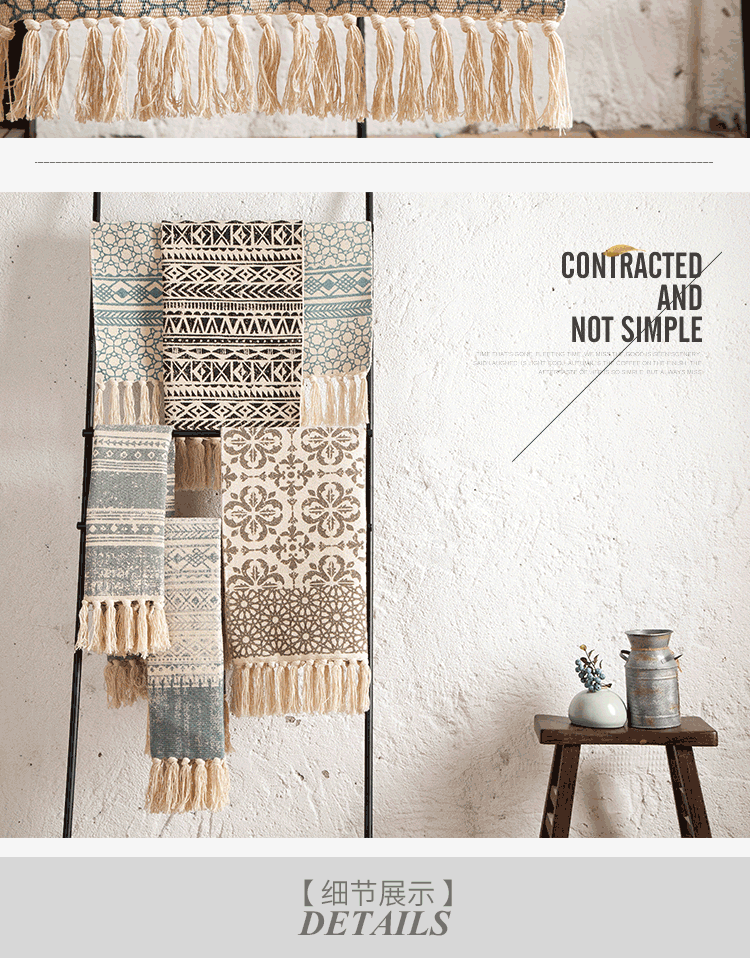 Bắc Âu thảm bông đơn giản với cà vạt nhuộm phòng khách foyer mat giản dị thảm mỏng màu đen và trắng có thể giặt tấm thảm - Thảm thảm bếp