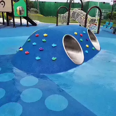 Outdoor large stainless steel slide flat drill tunnel children climbing kindergarten amusement equipment manufacturers customized