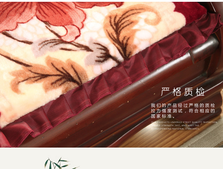Mùa đông dày sofa gỗ đệm với tựa lưng sang trọng chống trượt băng ghế đệm gỗ đỏ đệm đệm bọt biển đệm ghế papasan