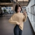 QTS lỏng nhanh khô thể thao hàng đầu quần áo yoga dài tay giản dị quần áo thể dục giảm béo giảm nhẹ áo len nữ - Thể thao lông cừu / jumper áo hoodie h&m Thể thao lông cừu / jumper