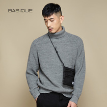 Yuanben fashion turtleneck wool sweater mens autumn clothes loose Japanese sweater casual bottoming sweater