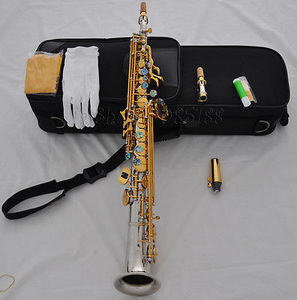 Saxophone tuyệt đẹp Bạc soprano cong Bell High GK chuyên nghiệp phương Tây chơi nhạc cụ saxophone / ống