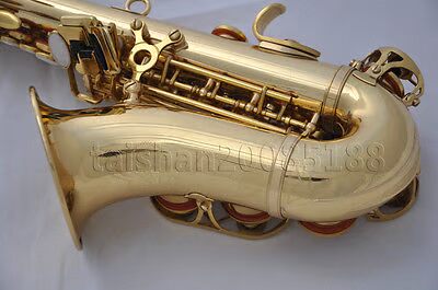 Đẹp saxophone vàng soprano Bb cao F chuyên nghiệp chơi nhạc cụ saxophone / ống kèn sắc xô phôn