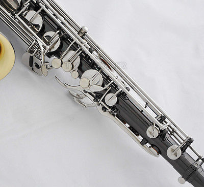 Mua sắm saxophone Chuyên nghiệp màu đen bạc phụ ống niken vàng Chuông cao F mới chơi nhạc cụ saxophone / ống - Nhạc cụ phương Tây guitar điện