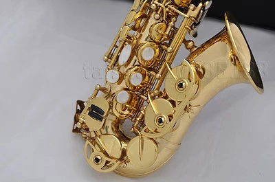 Đẹp saxophone vàng soprano Bb cao F chuyên nghiệp chơi nhạc cụ saxophone / ống