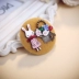 Thời trang Hàn Quốc dễ thương màu sắc thỏ hoa giỏ trâm pin cổ áo phụ nữ retro corsage với đồ trang sức