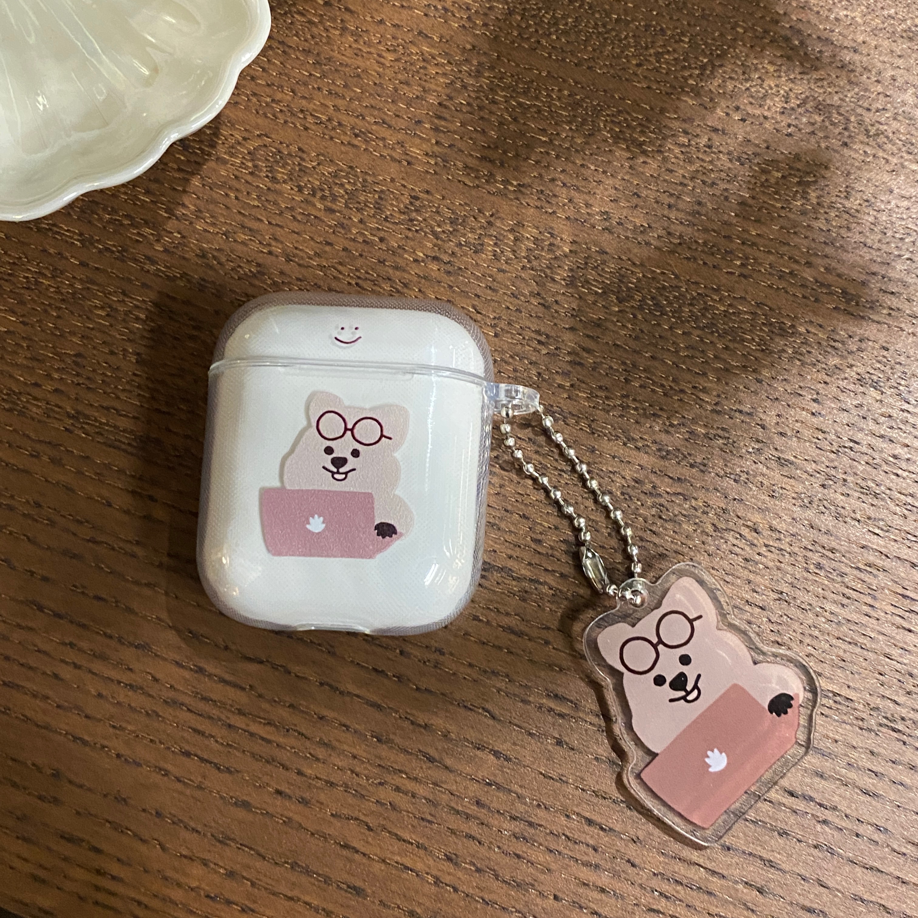 Cute bear Apple Bluetooth Airpods Pro protective suit 123 generation of general purpose headset soft shell cartoon hanging