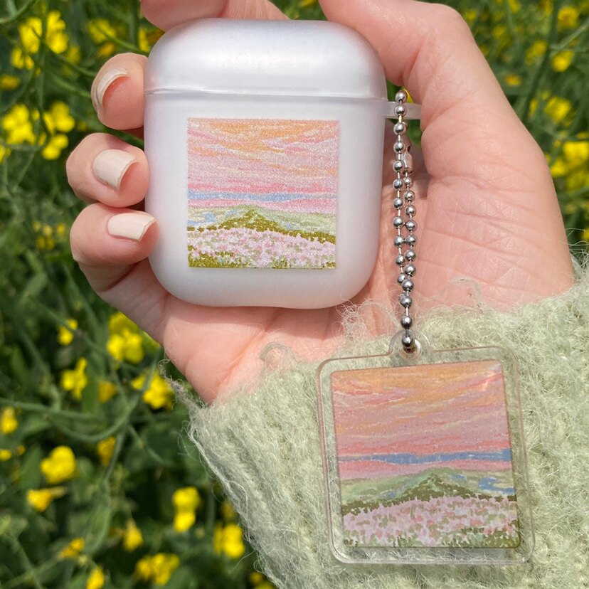 Minimalist frosted oil painting Soft shell ins wind suitable for airpods1 2 generation Apple pro headphones Universal protective sleeves