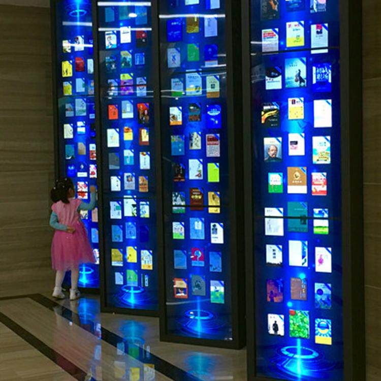 Enteng Waterfall Electronic Book Borrowing Machine Scan code to take away books and periodicals Self-service management system Cultural corridor large screen