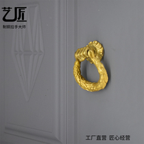 Brass Alexander English gold bathroom door handle glass door handle fist furniture hardware power week