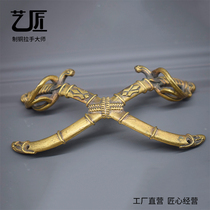 Craftsman Alexandria New galvanized Wood clap chain Mountain sofa accessories pure copper sword factory direct yellow