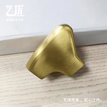 Artist New Italy Sino-French American Light Luxury Furniture Customized Pure Copper Hardware Accessories Special-shaped Armrest Tanabata Yellow