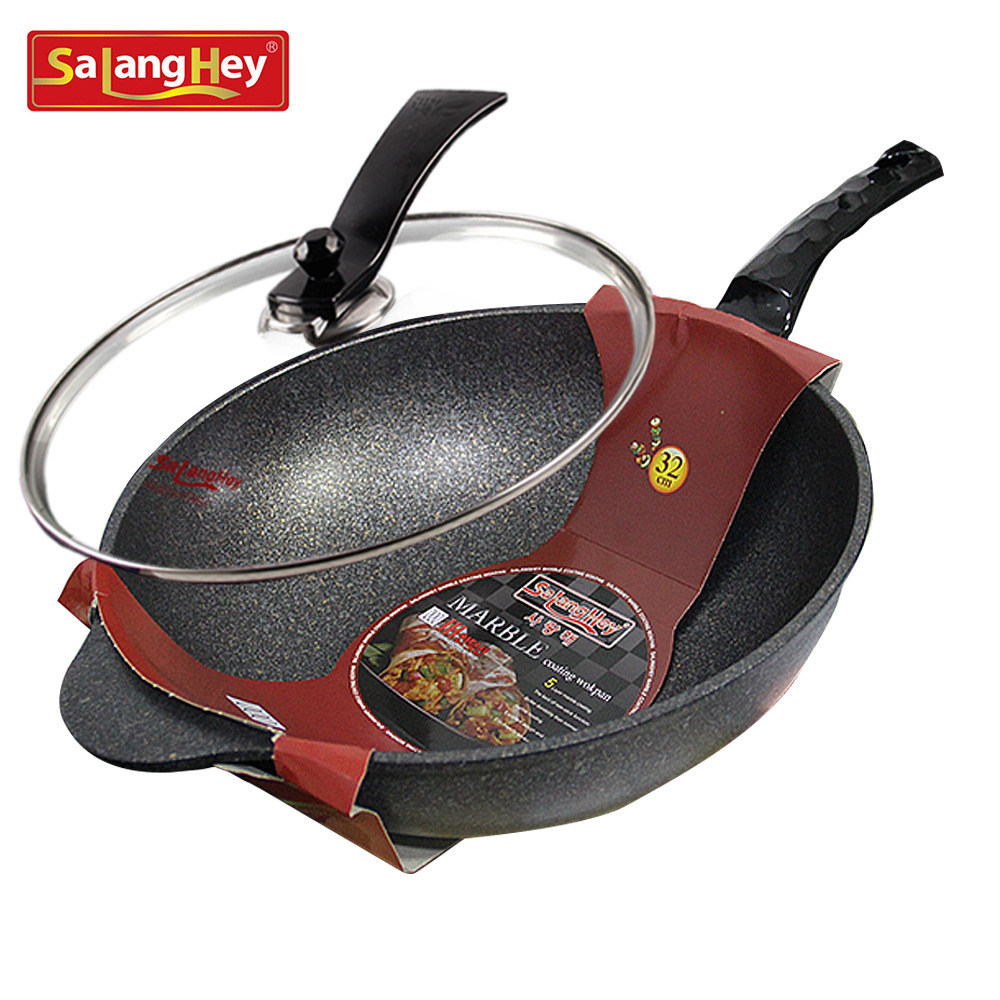 Thang Luang Sea Imports Classic medical stone not stained with pan deepened without coating less oil and smoke Magnetic fire Dual use 32cm 30CM