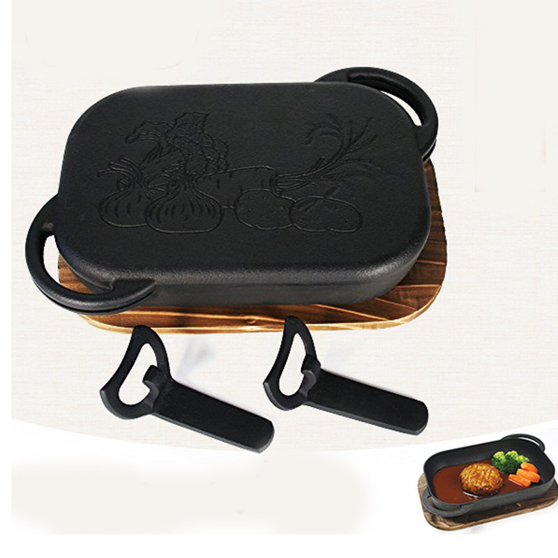 Japanese original Imported Southern Ironware Thickened Cast Iron Frying Pan Oven Grill Pan Grilled Fish Fried Steak Eggs Flat Bottom Pan