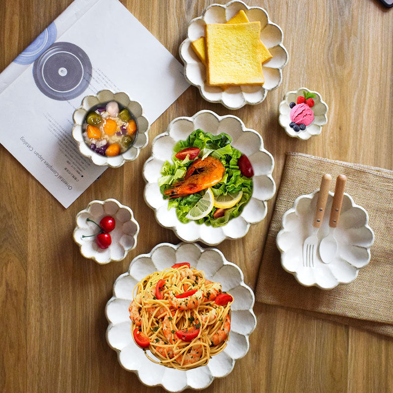 Japan imported American thick hand with coarse pottery pasta dish dish fruit pulp dish dish fruit dish dish dish